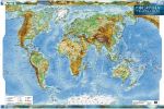 Фізична карта світу 1:70 000 000. (планки) 44х53
