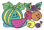 Водні розмальовки — Овочі та фрукти. Зображення №2