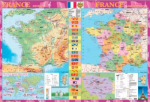France (Франція) Навчальна карта на картоні м-б 1:1 500 000. Картографія